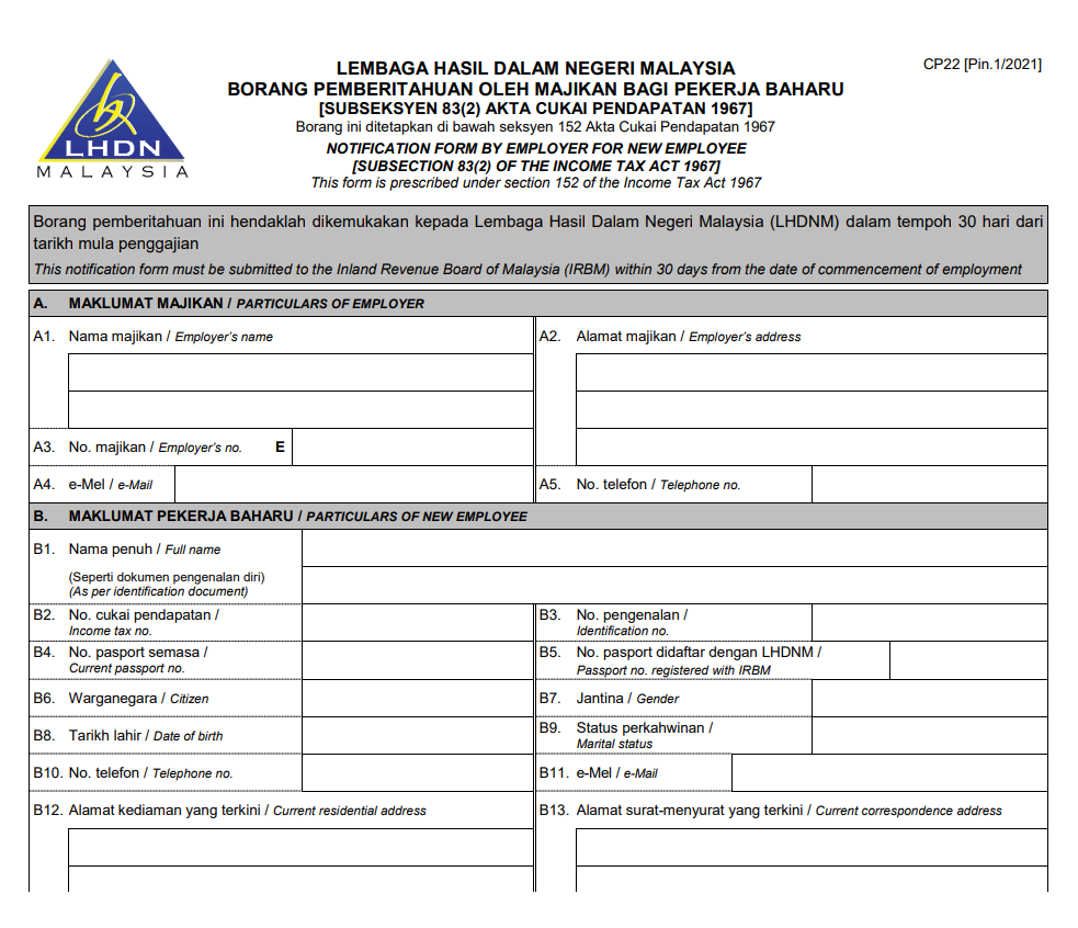 Changes In New Year 2022 Inland Revenue Board LHDN